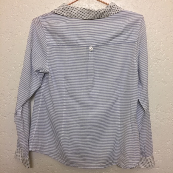 White Stuff Striped Button Down w/ Polka Dots - Picture 6 of 6